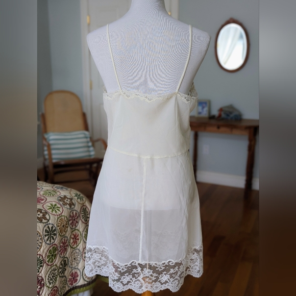 Vintage La Grande Maison De Blanc Paris FloralLace Nightie Lingerie Slip Dress - Picture 4 of 6